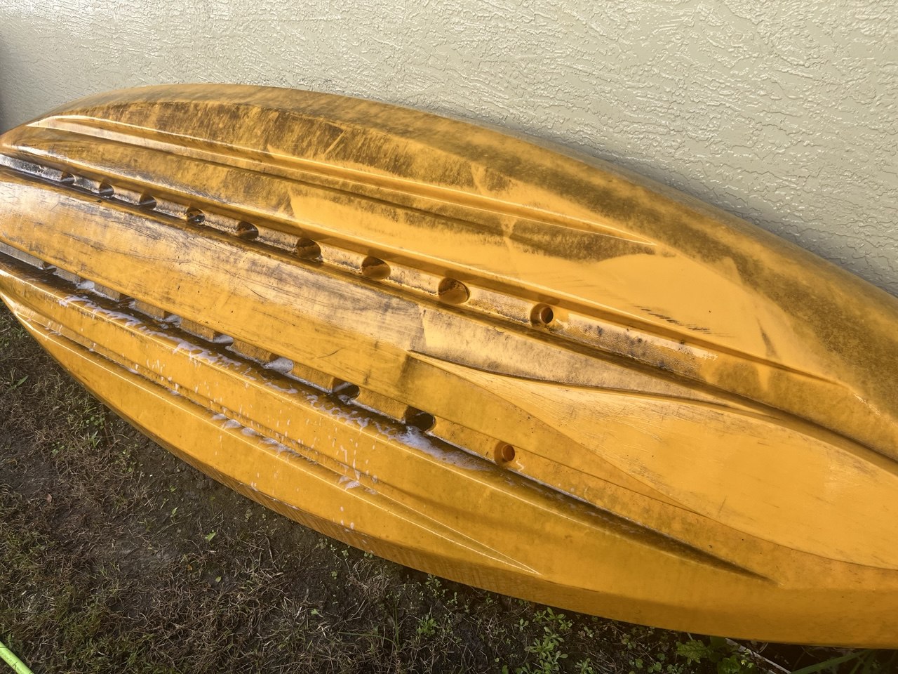 Kayak before cleaning